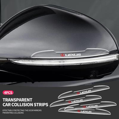 4pcs/set Car Door Edge Guards Anti-Scratch Protector For F-SPORT ES RX NX LS UX LM LX GX LC RZ IS CT GS RC HS SC TX L