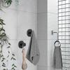 Roha Suction Cup Hooks 2-Pack, Extra Strong Towel Holder for Shower and Bathroom, Black, Versatile 2.0