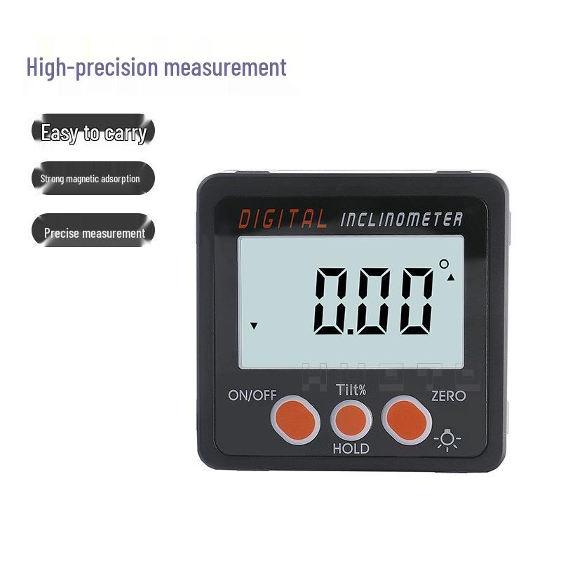 IP54 Digital Inclinometer: 4x90° Angle Finder with Backlight & Strong Magnetic Base