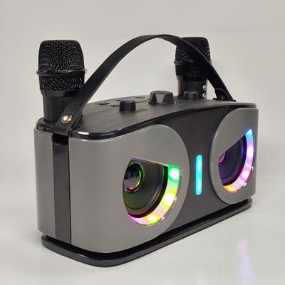 Drahtlose Bluetooth-Karaoke-Lautsprecher mit 2 Mikrofonen Familienkino-KTV-Set Integrierter multifunktionaler tragbarer Audio-Player