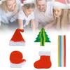 Tree 4pcs Christmas Hat Sock Glove Sensory Activity Board Silica Gel Puzzle Toy