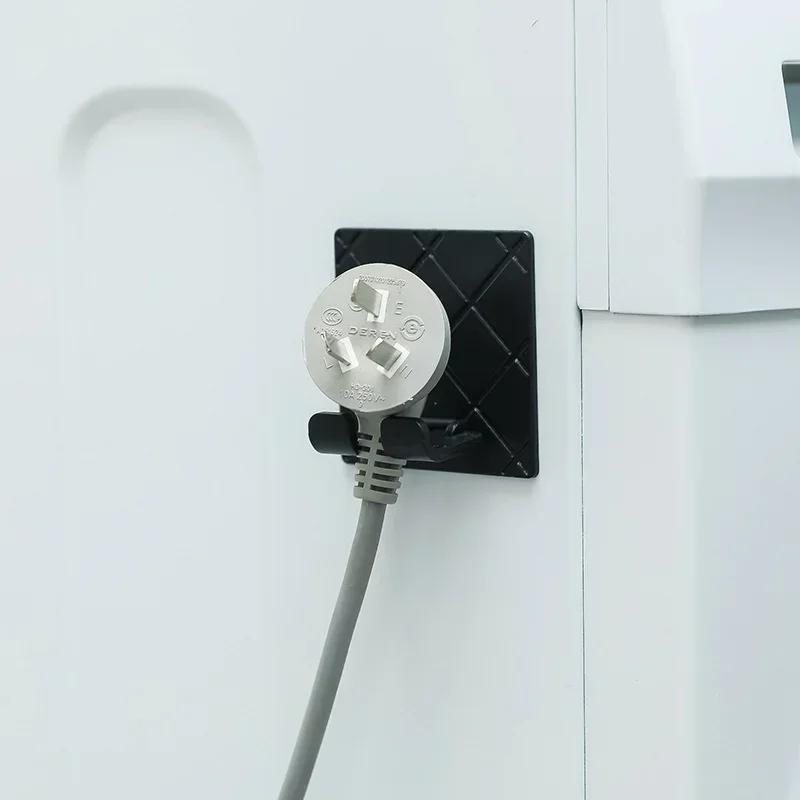 Plugg Ledning Sokkel Holder Krok Plugg Kabel Organizer for Stue Arbeidsrom Kjøkken Toalett Vaskerom Kontorpult Strøm USB Kroker
