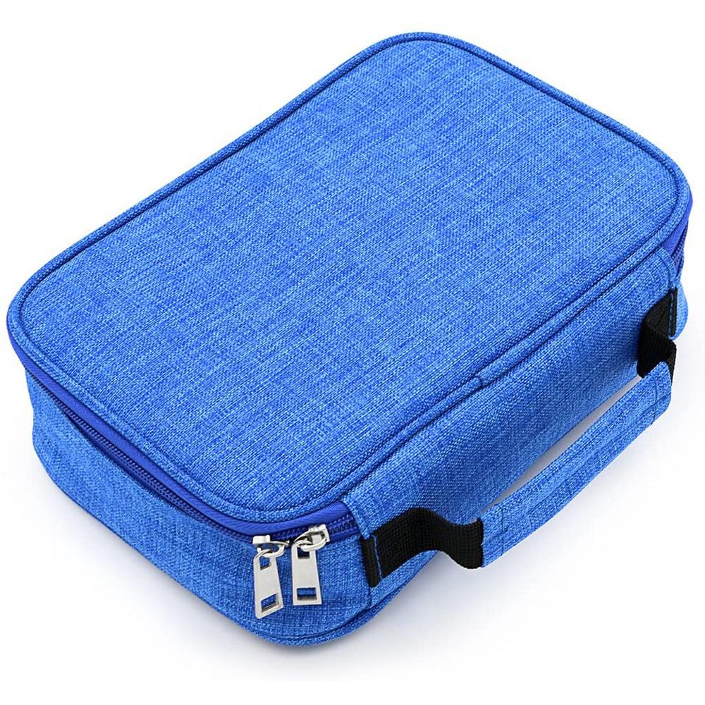 

Removable Sleeves Pen Bag Case 72 Slots Pencil Case Zipper Pen Bag Pencil Pouch Pencil Bags Blue