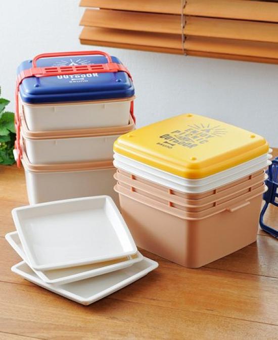 BRUNO Lunch Box 3-Tier (White)