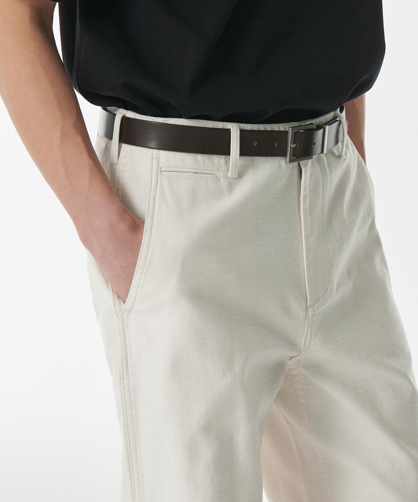 MUSINSA STANDARD Back Satin Tapered Officer Pants [Cream]