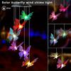 Solar Wind Chime Butterfly Wind Chimes Light 6LED Color Changing Solar Powered Butterfly Lights Outdoor Garden Decoration