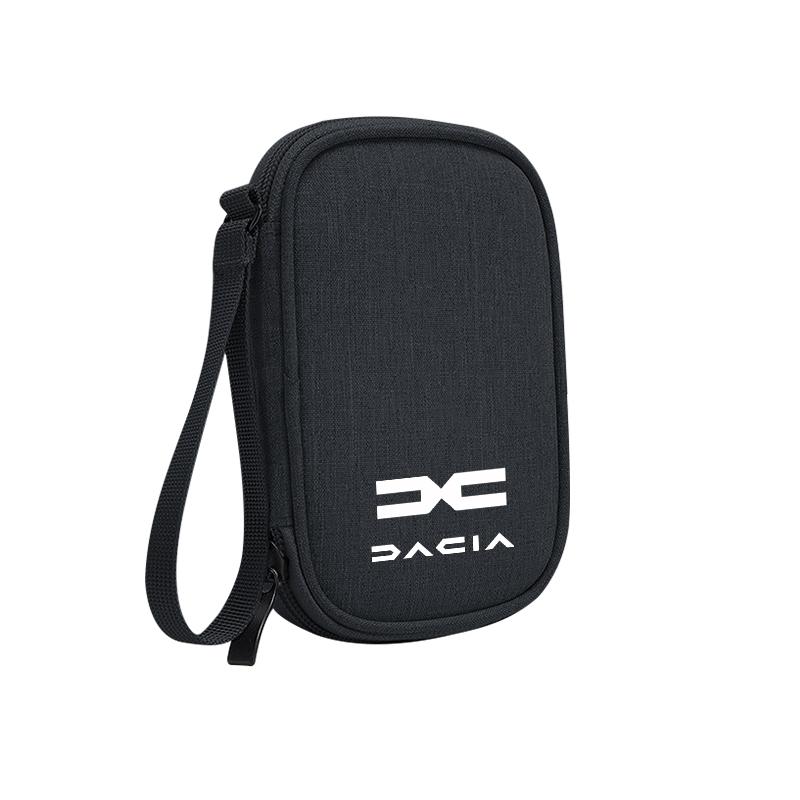 Car Cable Drive Earphone Charger Protable Storage Bag For New Dacia Duster Logan Sandero Jogger Spring Stepway Dokker Lodgy MCV