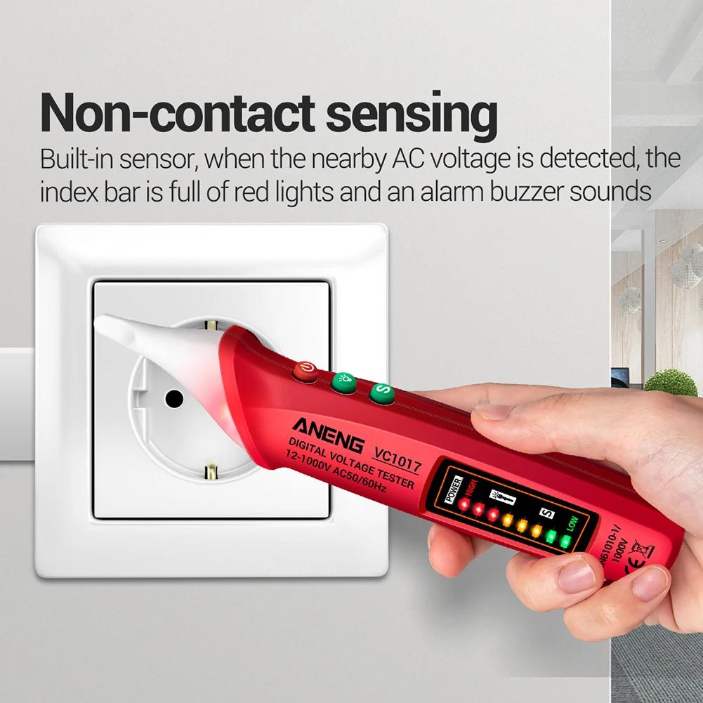 ANENG  Non-contact Pen Style LED Lights Electric Tools Sensor Tester Alarm Intelligent AC Power Outlet Voltage Meter Voltmeter