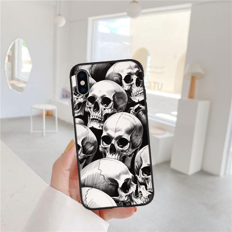 FM46 Skeleton Skull Soft Shell Phone Case for Xiaomi Xiaomi Poco M4 M5 M6 M7 X3 X6 X7 F8 Ultra Pro GT NFC