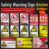 No Smoking or Open Flames Warning Sign - Electric Shock Caution for Construction Sites