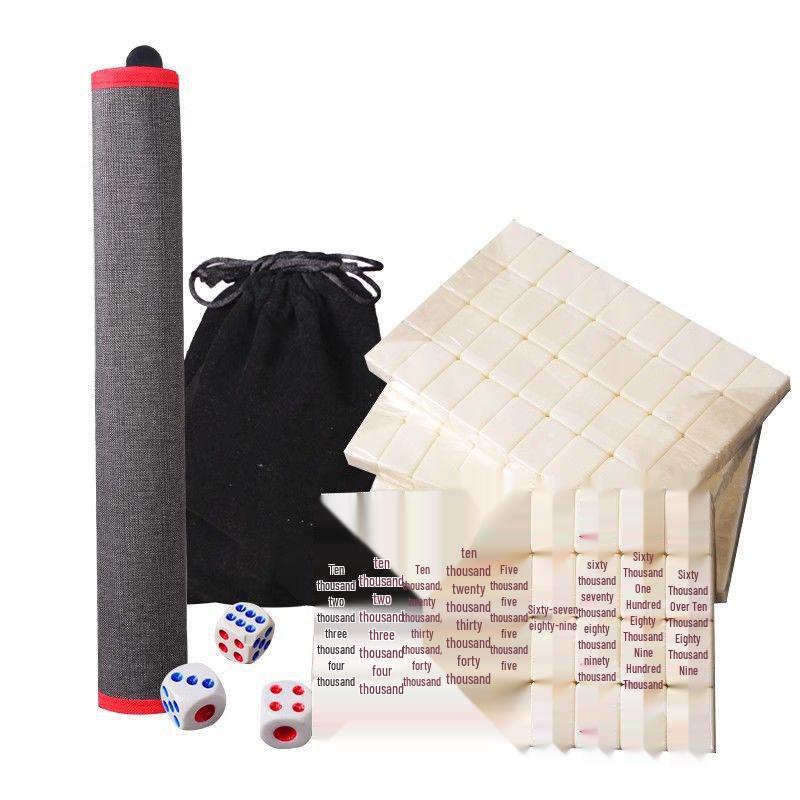 Compact Hand-Rubbed Mini Mahjong Set for Travel & Outdoor Use