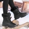 TUINANLE Unisex Black Snow Boots: Velvet, Lightweight, Thickened Plush Warmth Women Ankle Boots Men Cotton Shoes