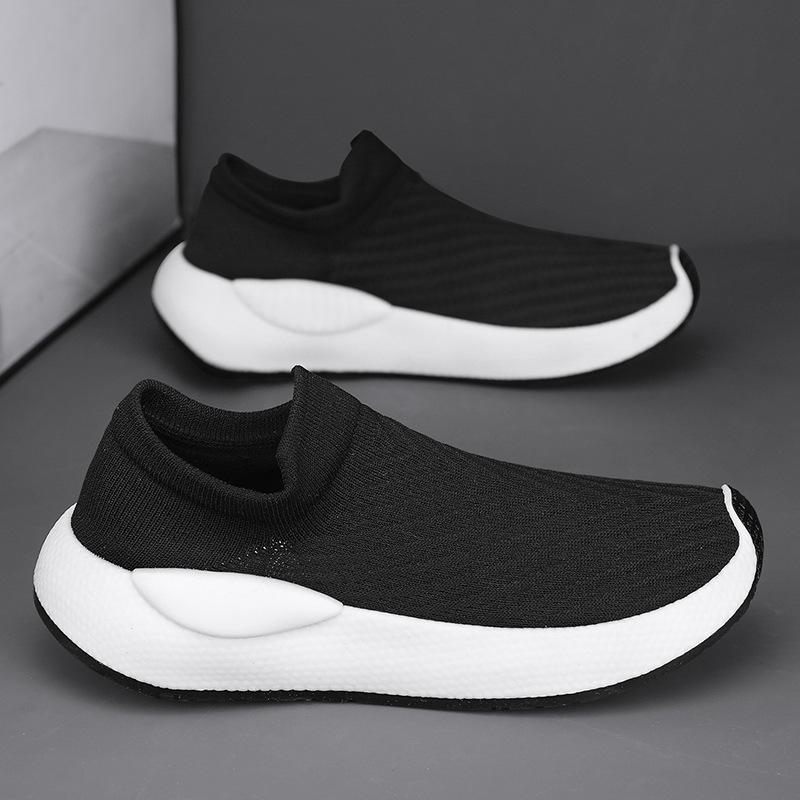 Casual shoes summer fly-woven breathable sports shoes lazy shoes soft sole lightweight socks shoes 39