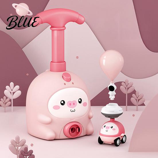 Balloon Car Toy Animal Air-Powered with Pump Cartoon Pig Duck Inflator Seal Launcher Educational Toddlers Boys Girls Vehicle