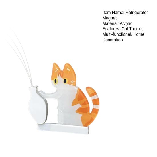 Cat Whiskers Holder Refrigerator Magnet, Cat Furs Keepsake Vase Fridge Magnet, Pet Memorial Decoration for Home, Kitchen