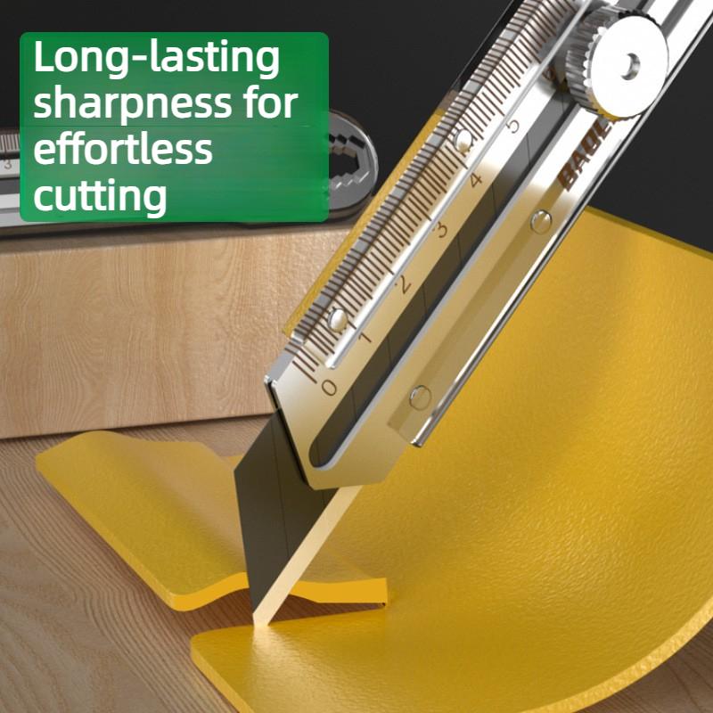 Knife 8 in 1 Design with Sharp Blade Stable Grip and Ruler for Cutting and Measuring Ideal for DIY and Construction Tasks