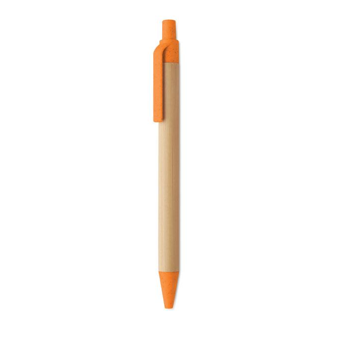 MidOcean Itea Colour Push Button Bamboo & Wheat Straw Ballpoint Pen