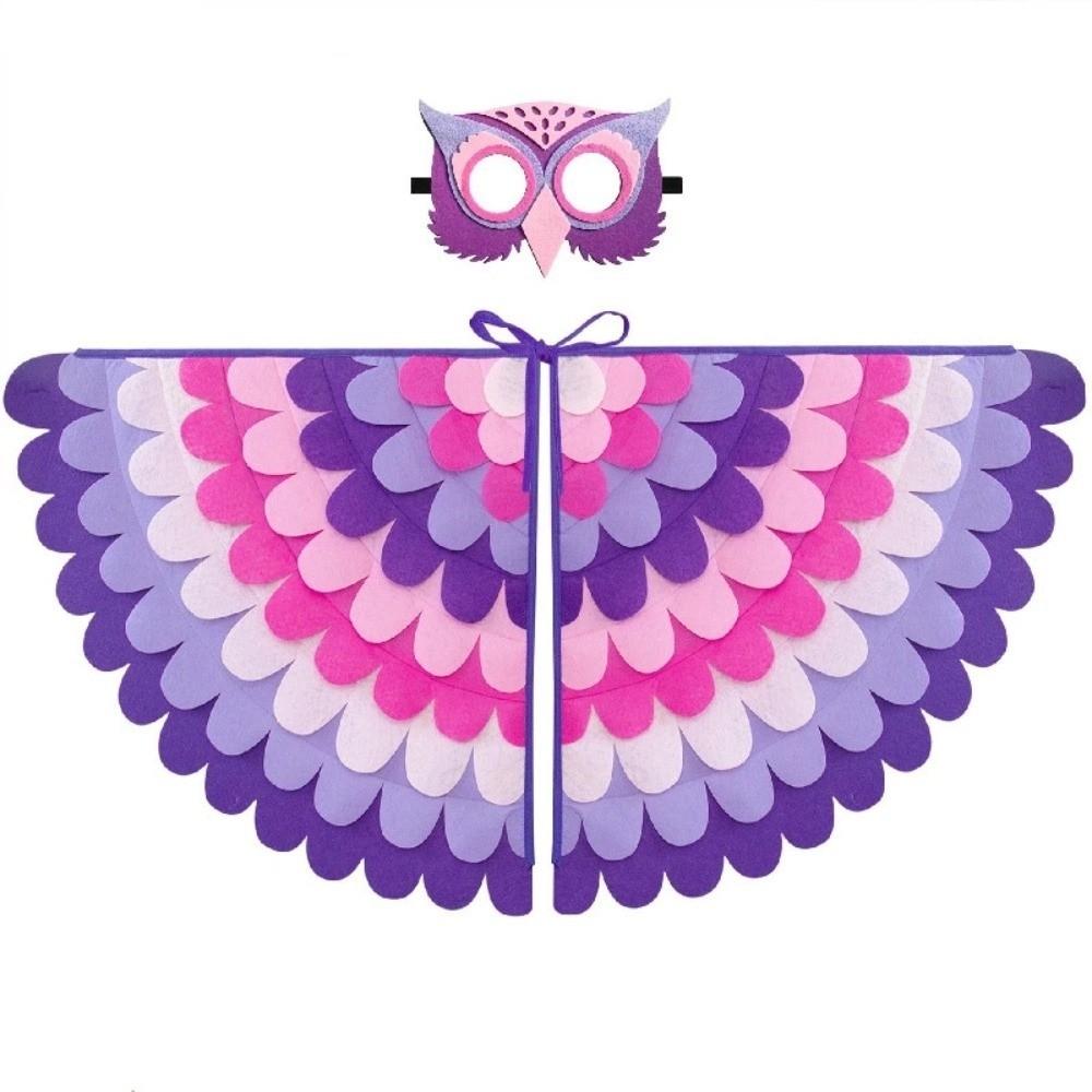 Bird Wings Halloween Cloak with Mask Felt Cloth Cape Mask Set  Stage Performance