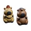 Capybara Mini Statue Tea Pet Cute Small Sculpture for Tea Room Desk Teahouse