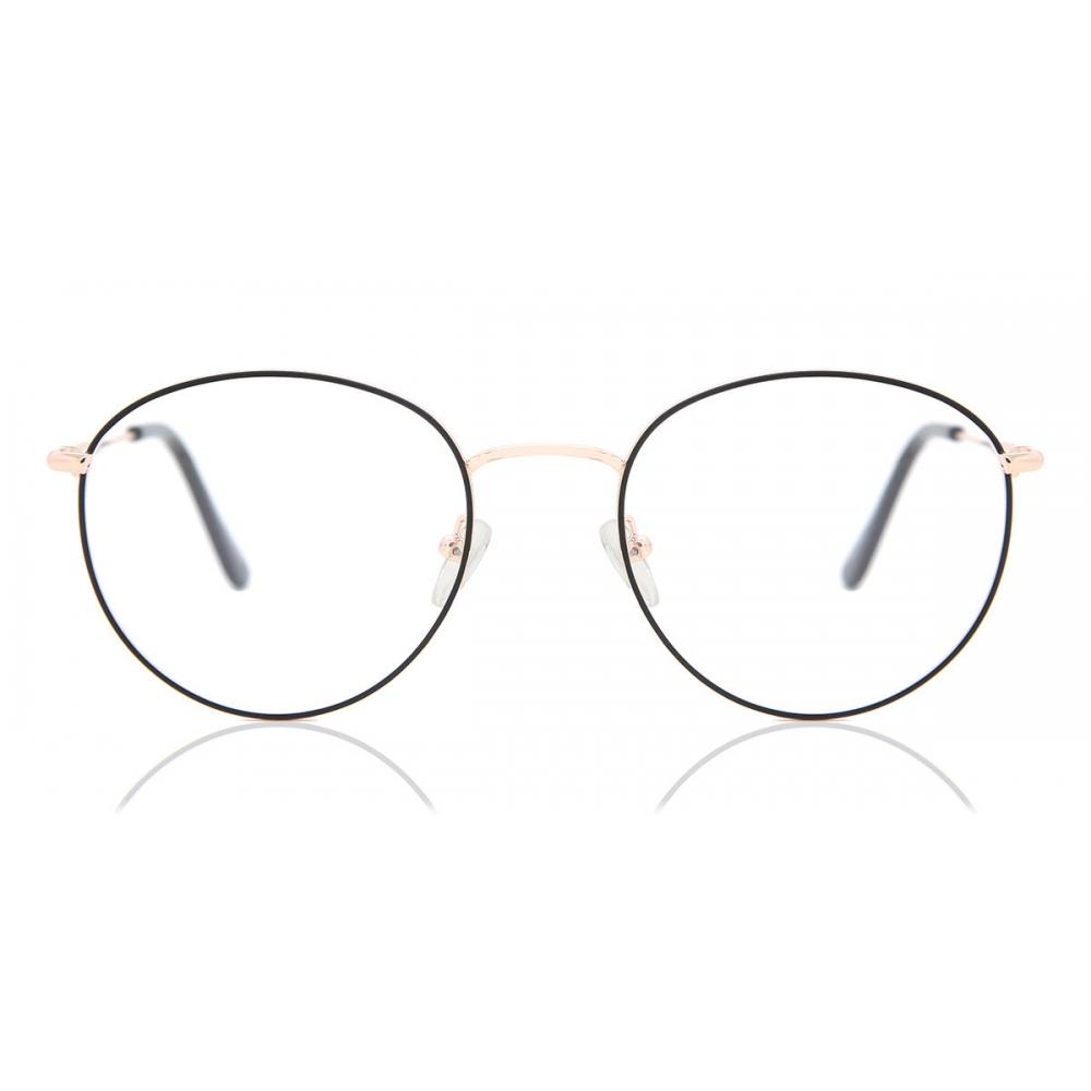 Full Rim Oval Black Rose Gold Smartbuy Collection Sion 901a Fashion Unisex Eyeglasses