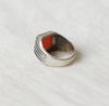Red Carnelian Signet Ring, 925 Solid Sterling Silver, Handmade Heavy Mens Ring, Minimalist Women Ring