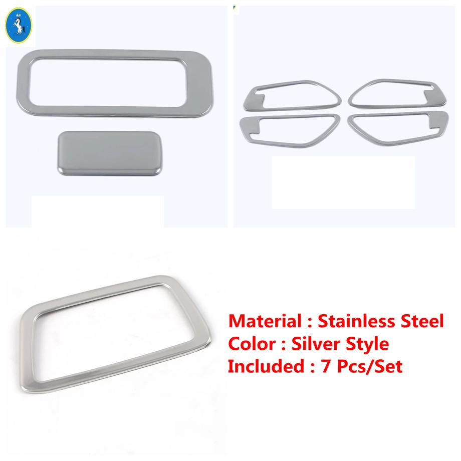 Stříbrný kryt schránky na rukavice s flitry / Kryt spínače světlometů / Kryt vnitřního madla dveří Příslušenství pro Hyundai Tucson NX4 -