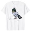 Funny Techno Pigeon Graphic Tshirts Men Womens Fashion Casual Oversized Tshirt 100 Cotton Loose Oversized Bird T Shirt