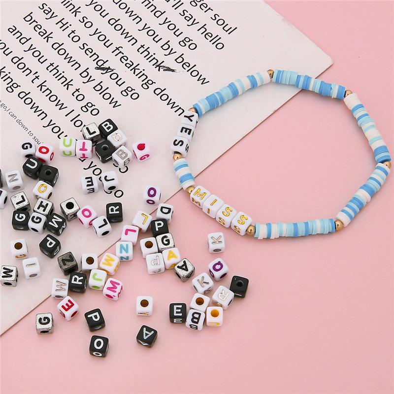 DIY Kids' Educational Alphabet & Number Beads - Acrylic Jewelry Making Kit