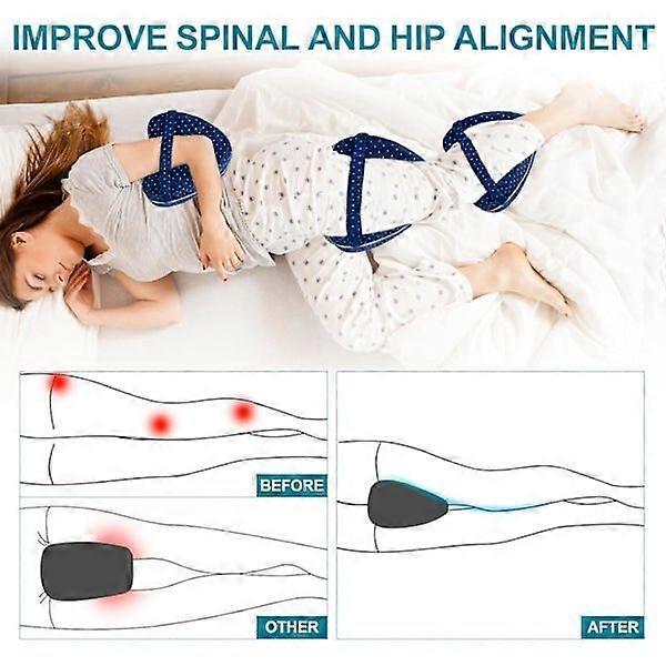 Knee pillow for side lying, orthopedic pillow with memory foam white