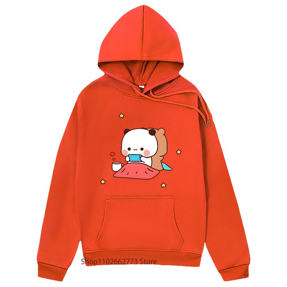 Bubu Dudu Hoodies for Teen Girls Cartoon Panda Bear Sweatshirts Women Clothing Men Kawaii Graphic Clothes Fleece Top