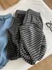 2025 Women's Retro Striped Korean-Style Wide-Leg Pants for Spring & Autumn