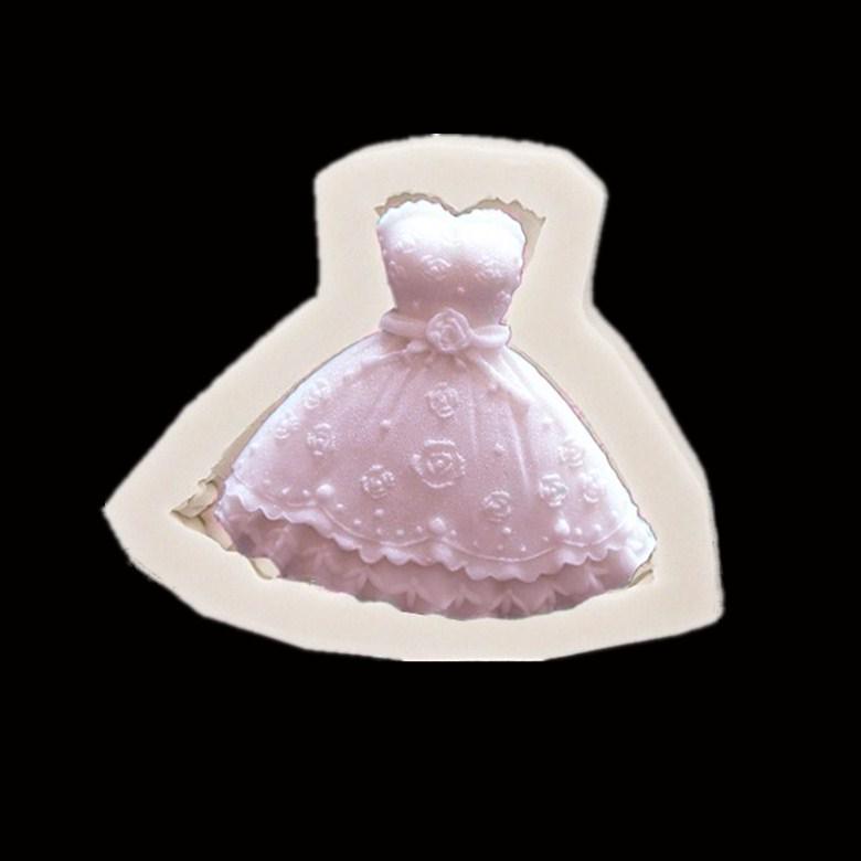 Silicone Mold  Variety Skirt Dress Silicone Mold Groom Bride Fondant Cake Mold Baking Tools