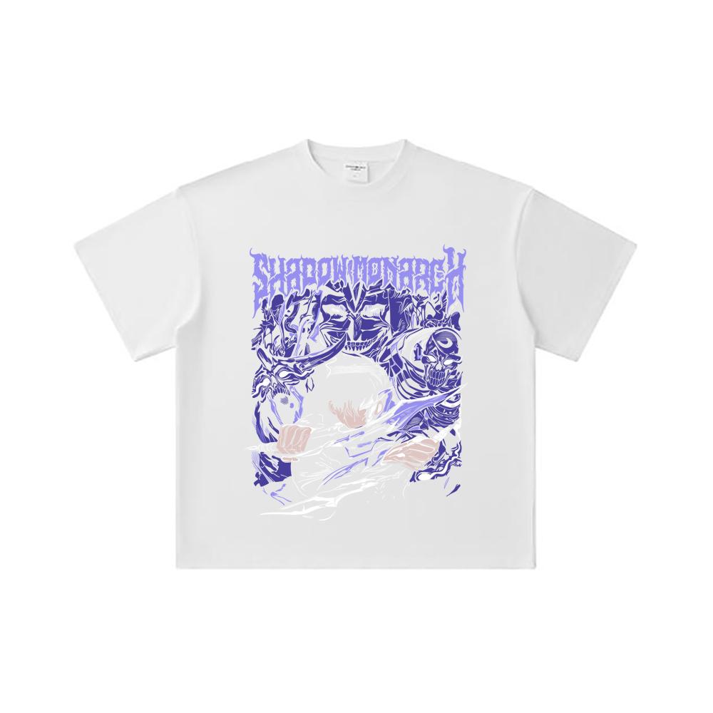 260 GSM Double Yarn 32 Count 100% Cotton Solo Leveling V19 Print Unisex Heavy Cotton T Shirt