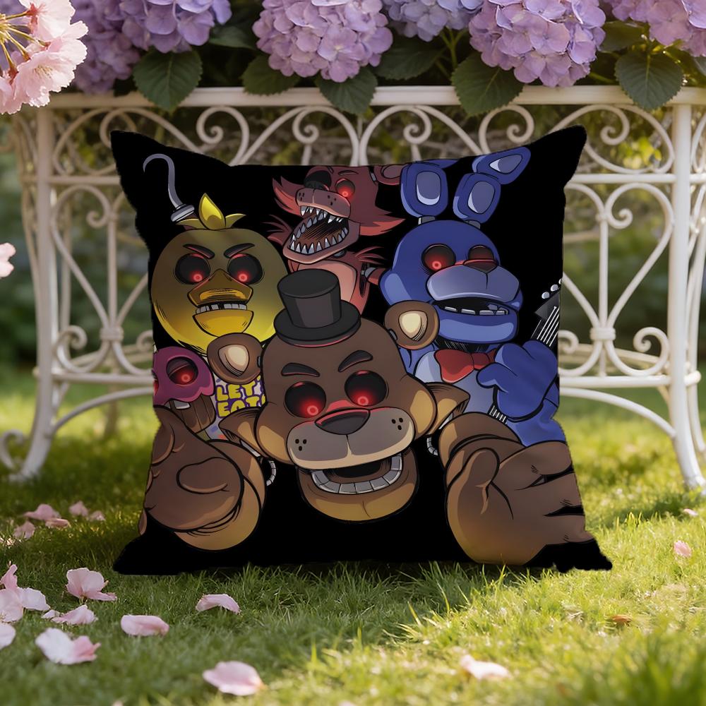 Anime F-Five N-Nights At Freddy's Cushion Cover Home & Car Dual-Scene Pillow Cover: Reversible for Premium Comfort