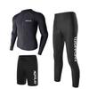 Mens Full Coverage UV Protection Rash Guard Set Long Sleeve Top With Pants Snorkeling Diving Surfing