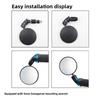 Bicycle Rearview Mirror Foldable Convex Rearview Mirror for Mountain and Road Bikes Universal Reflective Mirror Cycling Equipment