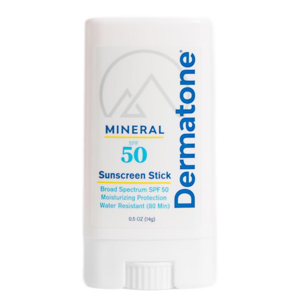 Dermatone Minerální Opalovací Tyčinka SPF 50 | Zinkoxidová Opalovací Tyčinka na Obličej a Tělo, Širokospektrální UVA/UVB, Bezpečná pro Útesy, Hydratační