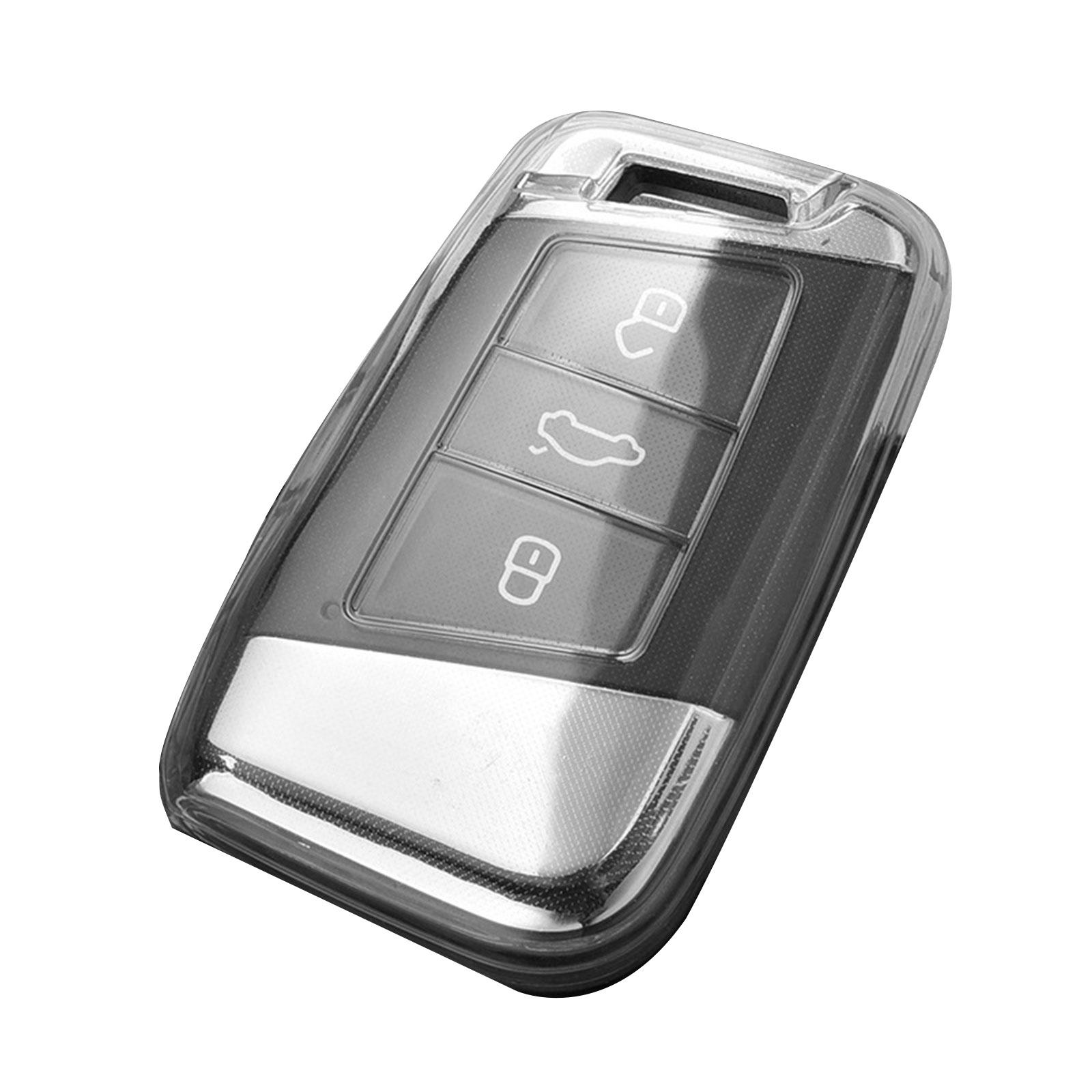 

Чехол для автомобильного ключа из ТПУ, чехол-брелок для Volkswagen Passat B8 CC Arteon Magotan GTE Skoda Fabia Superb A7 Tiguan Kodiaq MK2 прозрачный