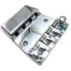 4 String Electric Bass Guitar Bridge Hard Tail Fixed Bass Guitar Bridge Roller Saddles Bridge for Bass Guitar Part