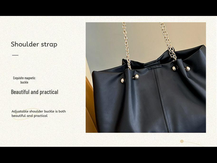 2024 Podzimní Dámská Módní PU Velkokapacitní Řetízková Tote & Taška přes Rameno pro Každodenní Dojíždění