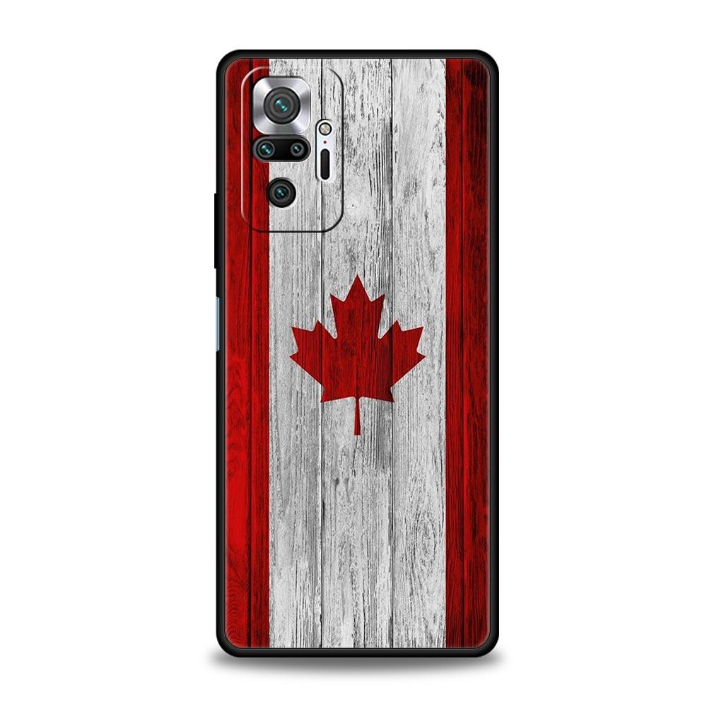 

Maple Canada Flag love Football Phone Case For Xiaomi Redmi Note 14 13 5G 10 11 12 Pro Plus 4G 14C 13C 12C 10C Black Cover Note 14Pro Plus