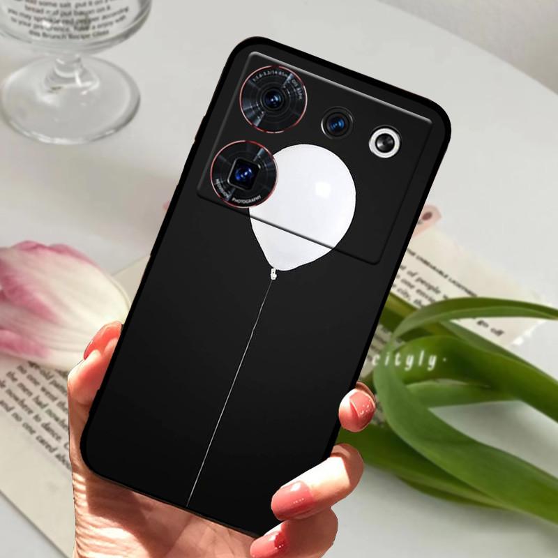 Case For ZTE Nubia Z50 Ultra Case Soft Print Silicone TPU Black Bumper Cover For ZTE Nubia Z60 Ultra Phone Back Coque z50Ultra
