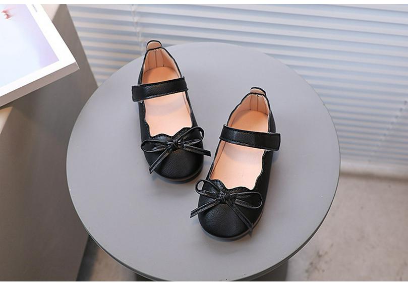 Girls Soft Sole Mary Jane Leather Shoes - Autumn Collection 22 чёрный