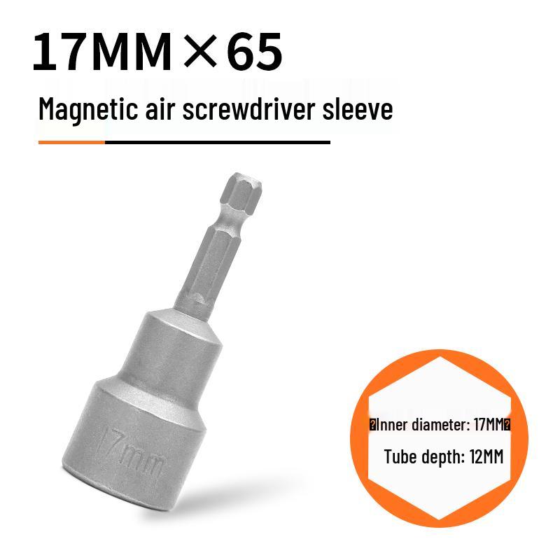 Strong Magnetic Hex Socket Bit Set for Electric & Air Wrench, Deep Extended Rod Screwdriver, Hand Drill