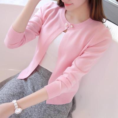 Knitted Cardigan Women 2019 Autumn Long Sleeve Female Single Button Pull Sweater Black White