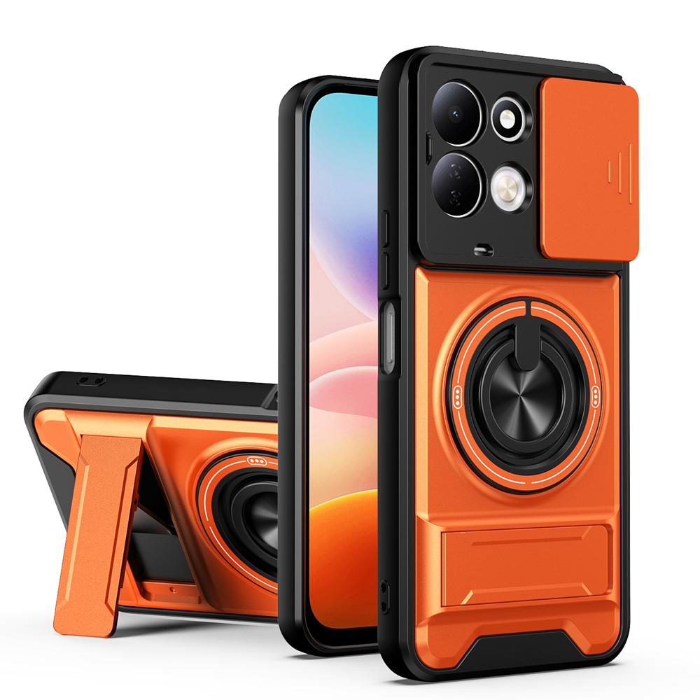 KEYSION Magnetic Phone Case for Xiaomi Redmi 17 4G 5G Slide Camera Protection Upright Kickstand 360° Ring Shockproof Back Cover