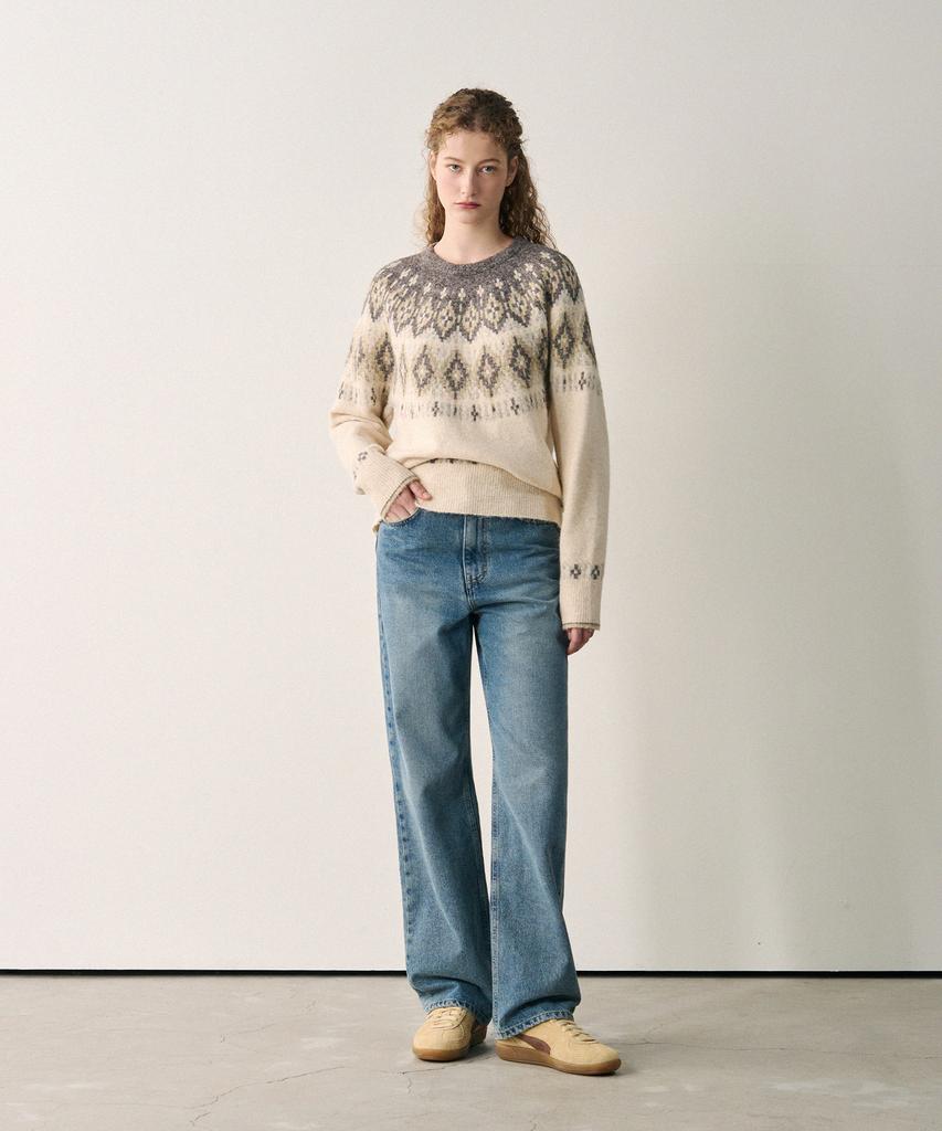 Deuloupisumeon Nordischer Pullover Wollstrick [Anthrazit]