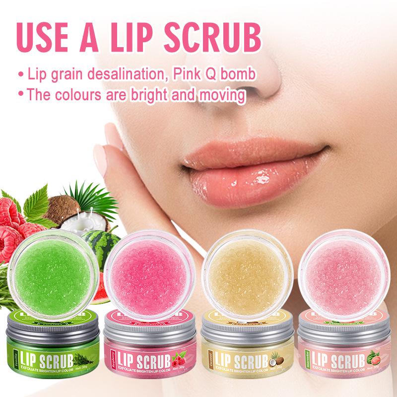 

International Fruit Flavor Lip Scrub: Exfoliating, Moisturizing, and Nourishing Care Lip Balm