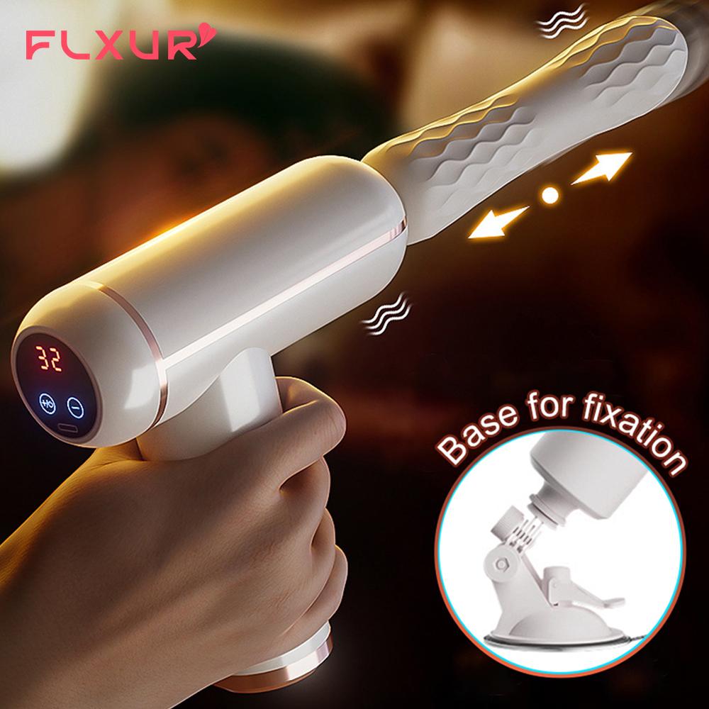 Sex Machine teleskopowy wibrator Dildo automatyczny masażer w górę iw dół G Spot wbijanie chowany zabawka pochwy kobieta masturbacja