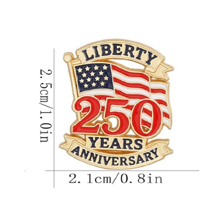 American 250th Brooch Lapel Badges Crafted From Alloy Materials
